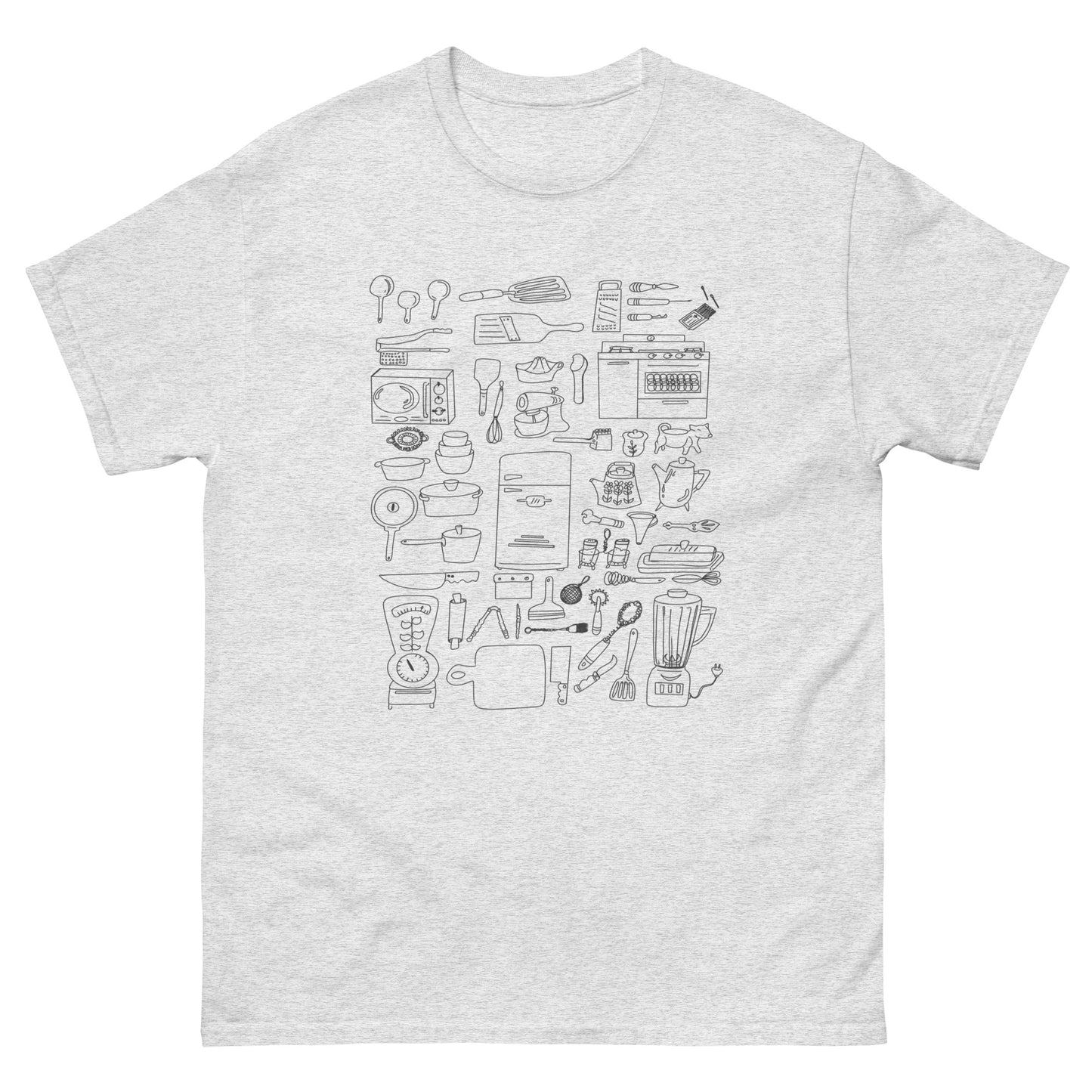 RETRO KITCHEN ACCESSORIES line art unisex classic tee