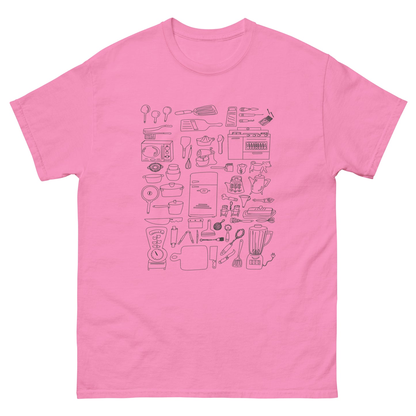 RETRO KITCHEN ACCESSORIES line art unisex classic tee