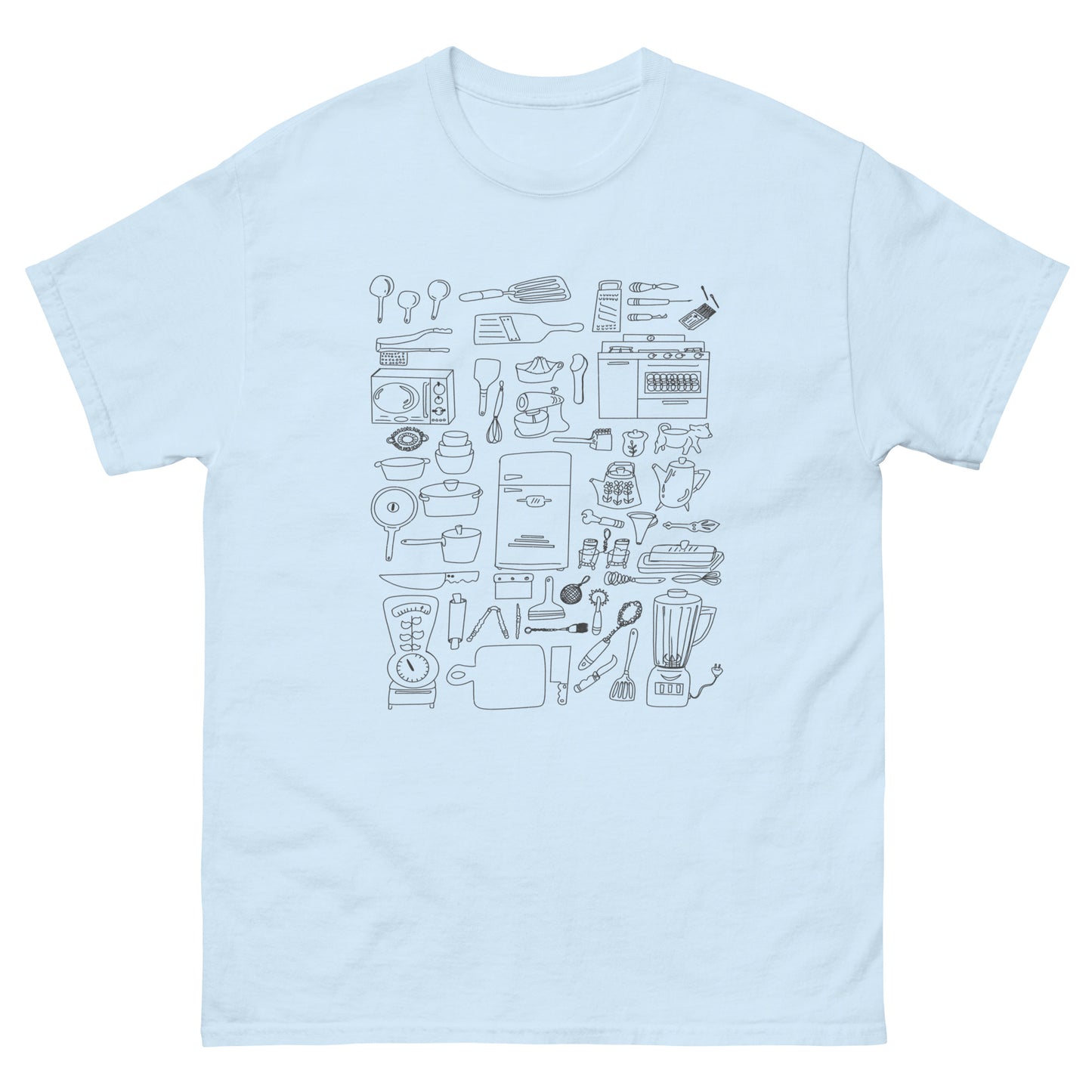 RETRO KITCHEN ACCESSORIES line art unisex classic tee