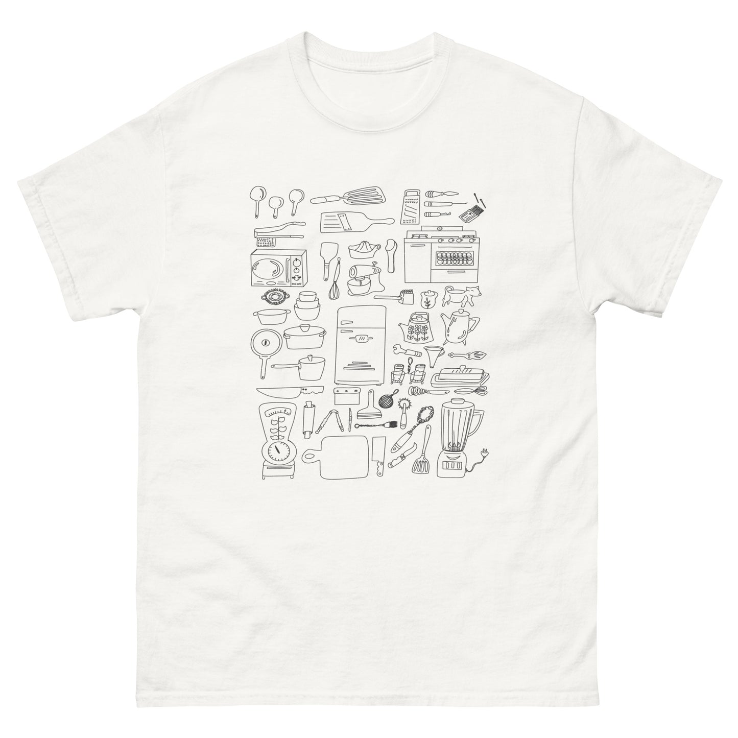 RETRO KITCHEN ACCESSORIES line art unisex classic tee