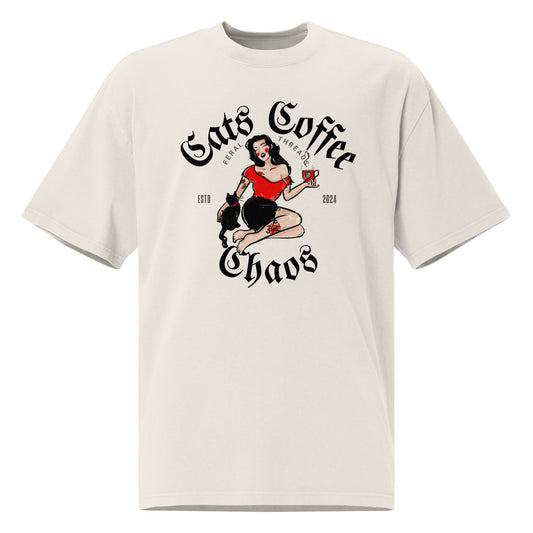 CATS COFFE CHAOS graphic tee