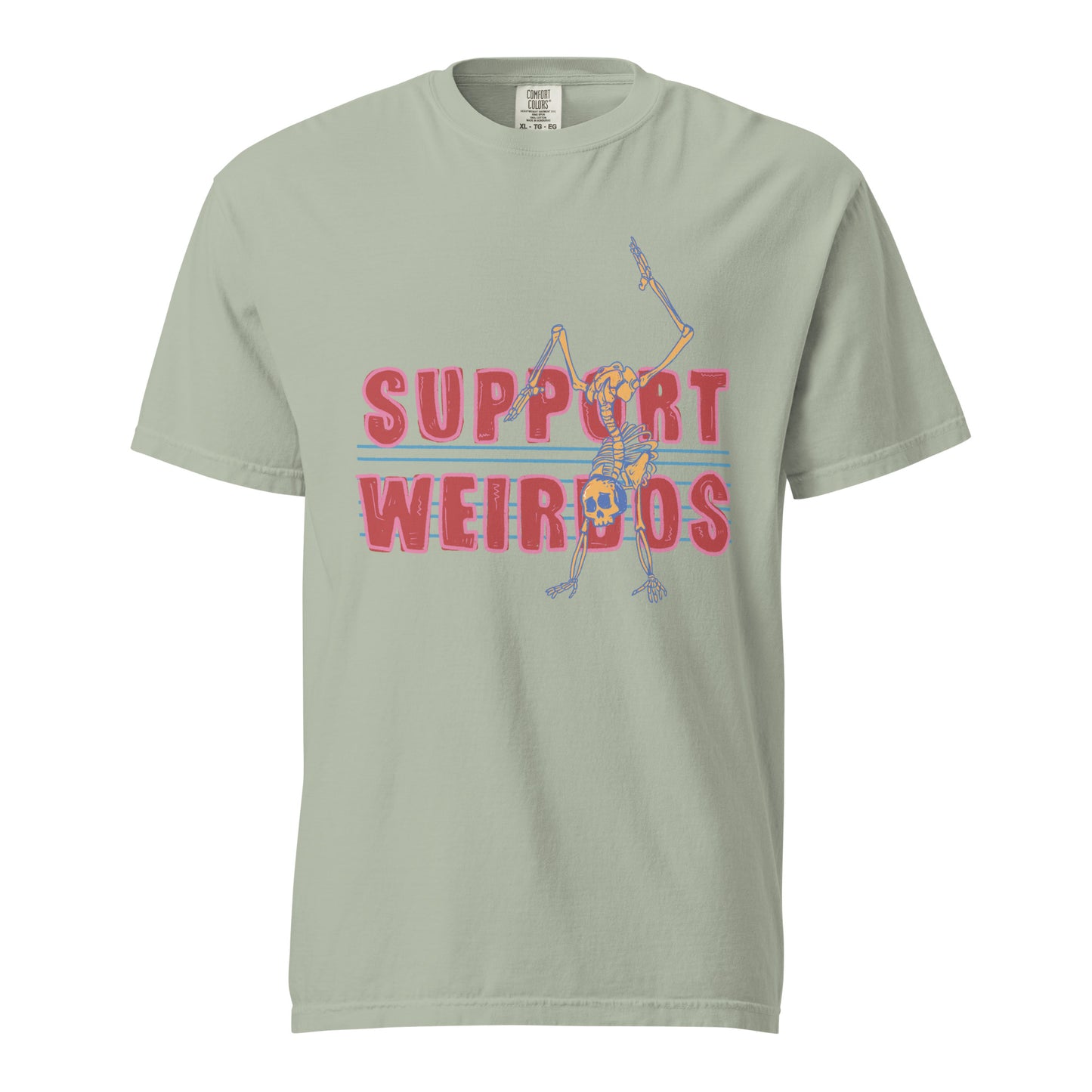 SUPPORT WEIRDOS Unisex garment-dyed heavyweight t-shirt