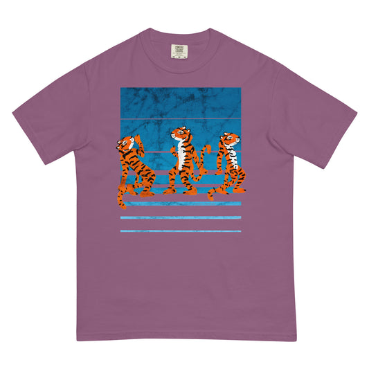 80s style retro dancing tiger