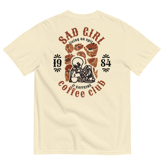 SAD GIRL COFFEE CLUB graphic tee