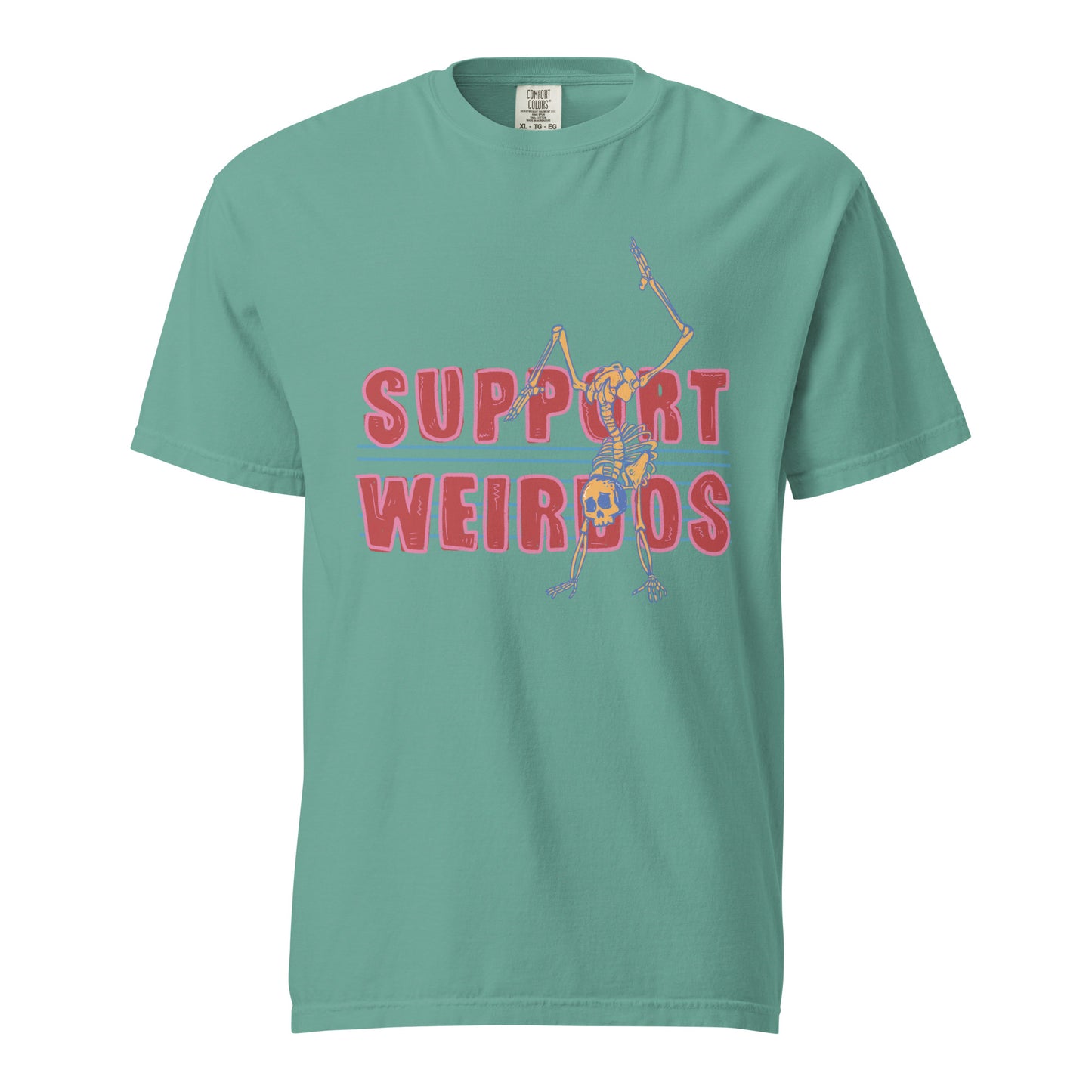 SUPPORT WEIRDOS Unisex garment-dyed heavyweight t-shirt