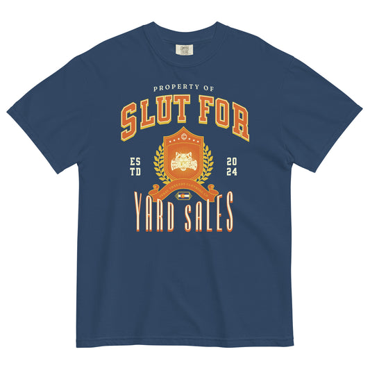 SLUT FOR YARD SALES graphic tee